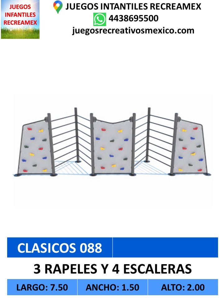 3 rapeles y 4 escaleras